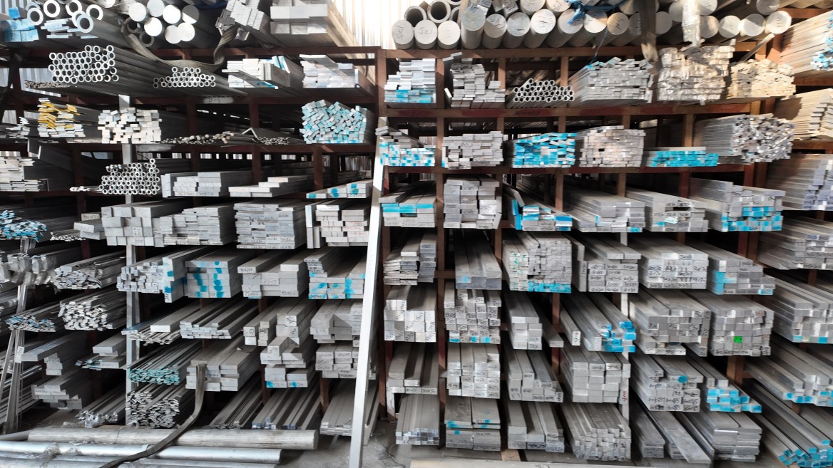 Large stock of 6061-T6 and 6063 aluminum profiles and bars at Cymber Metal