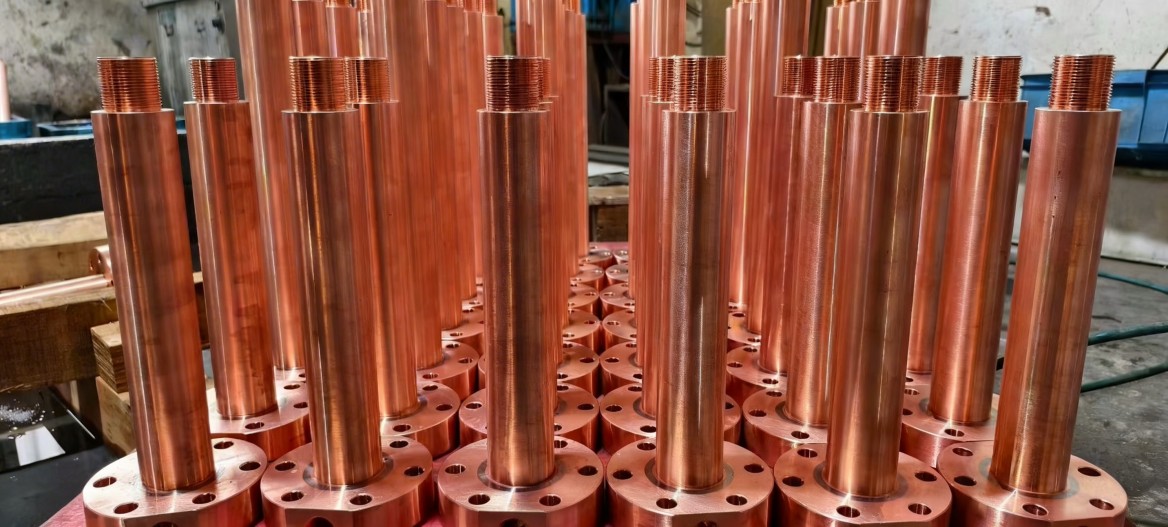 Precision CNC machining of C18150 CuCrZr component for industrial welding equipment at Cymber Metal