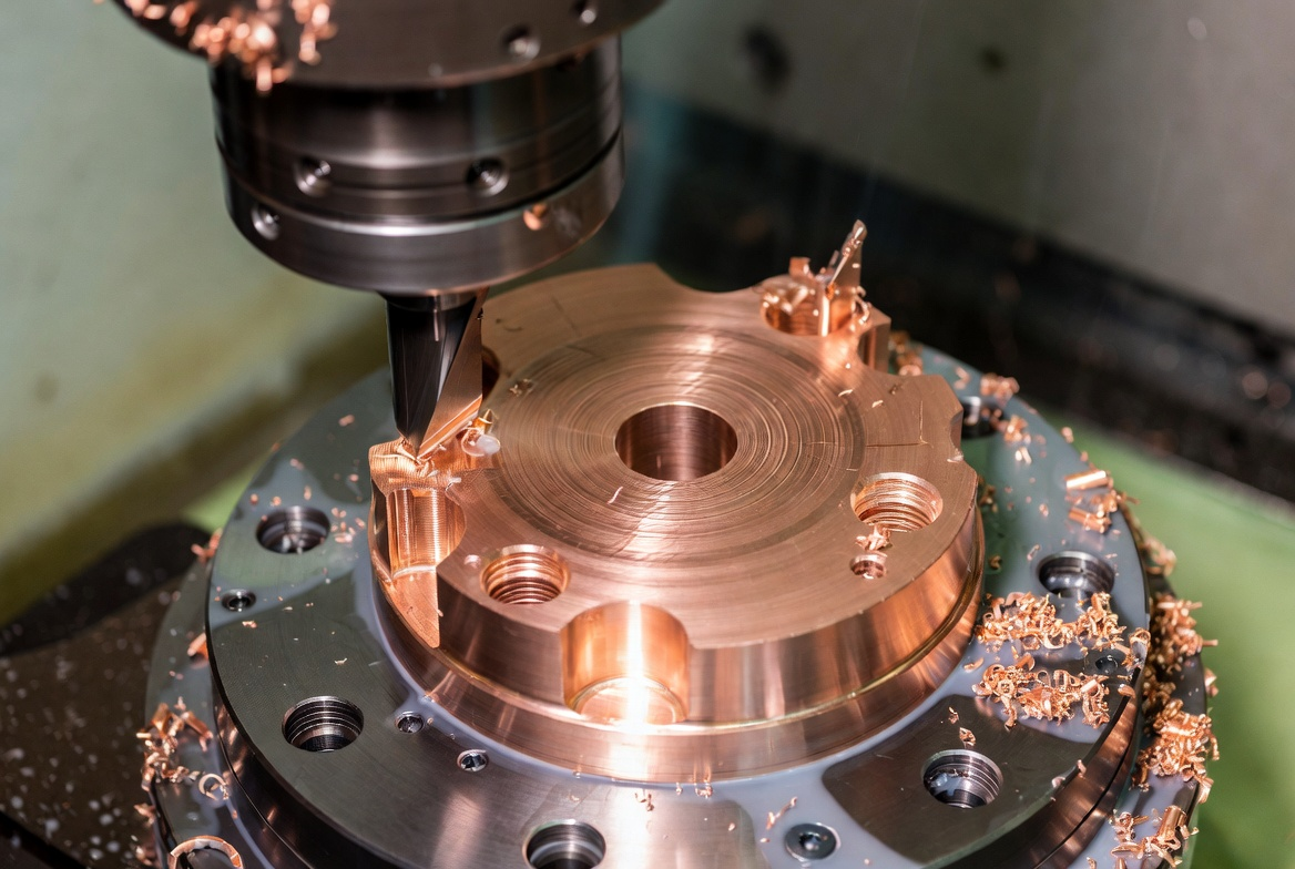 Cymber Metal公司采用数控机床加工锻造纯铜法兰