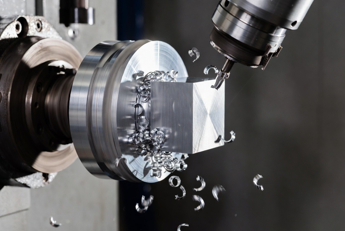 CNC machining of 6061-T6 aluminum square bar at Cymber Metal