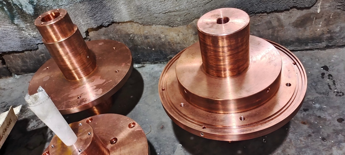 Active CNC milling of CuCrZr electrode tip at Cymber Metal