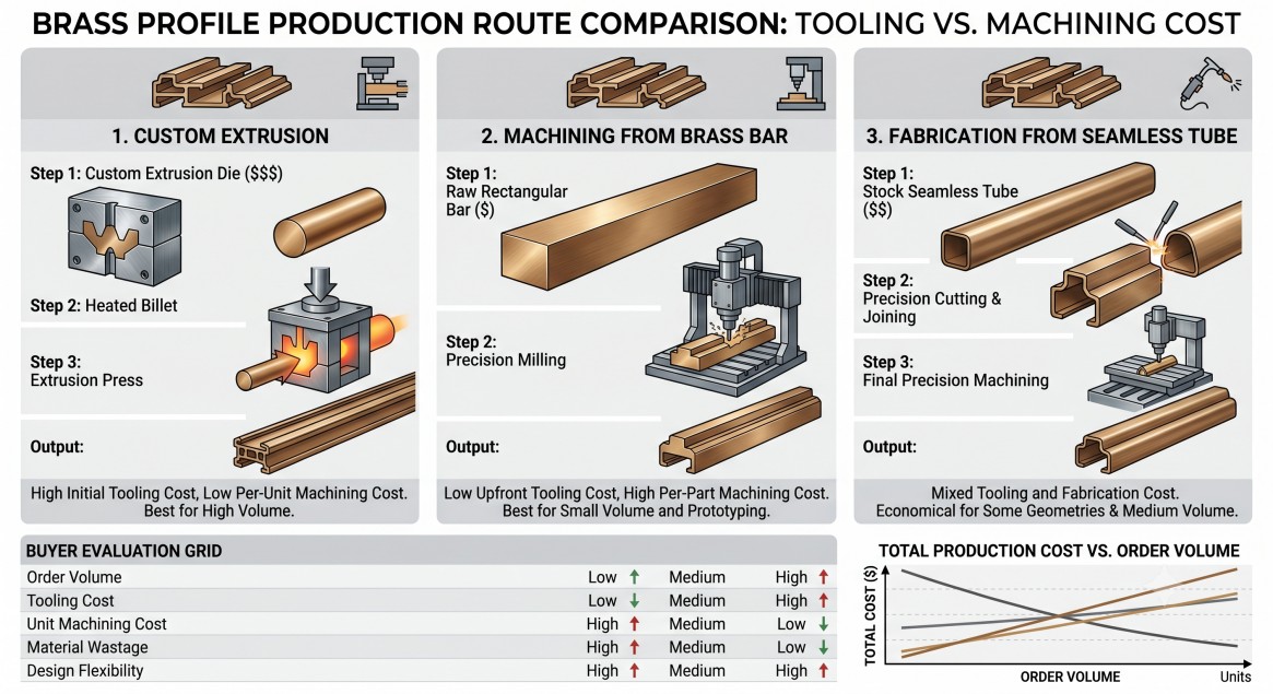 Brass Profile Production Route Comparison