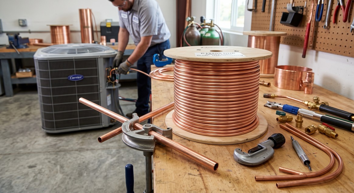 C12200 Copper Tube for HVAC and Plumbing Applications
