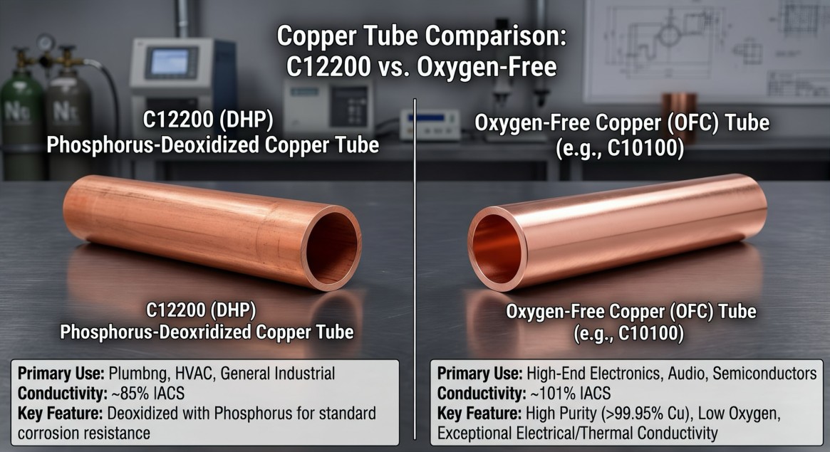 C12200 Copper Tube vs Oxygen-Free Copper Tube